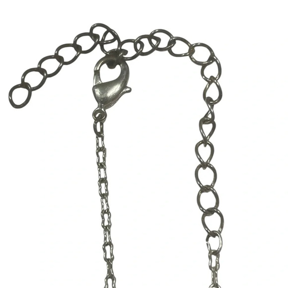 Pink Silver Gemstone Charm Chakra Necklace Amulet Charm - Picture 3 of 5